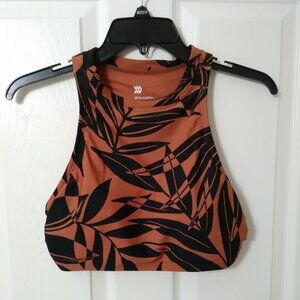All in Motion Swim Floral Brown Top Size M